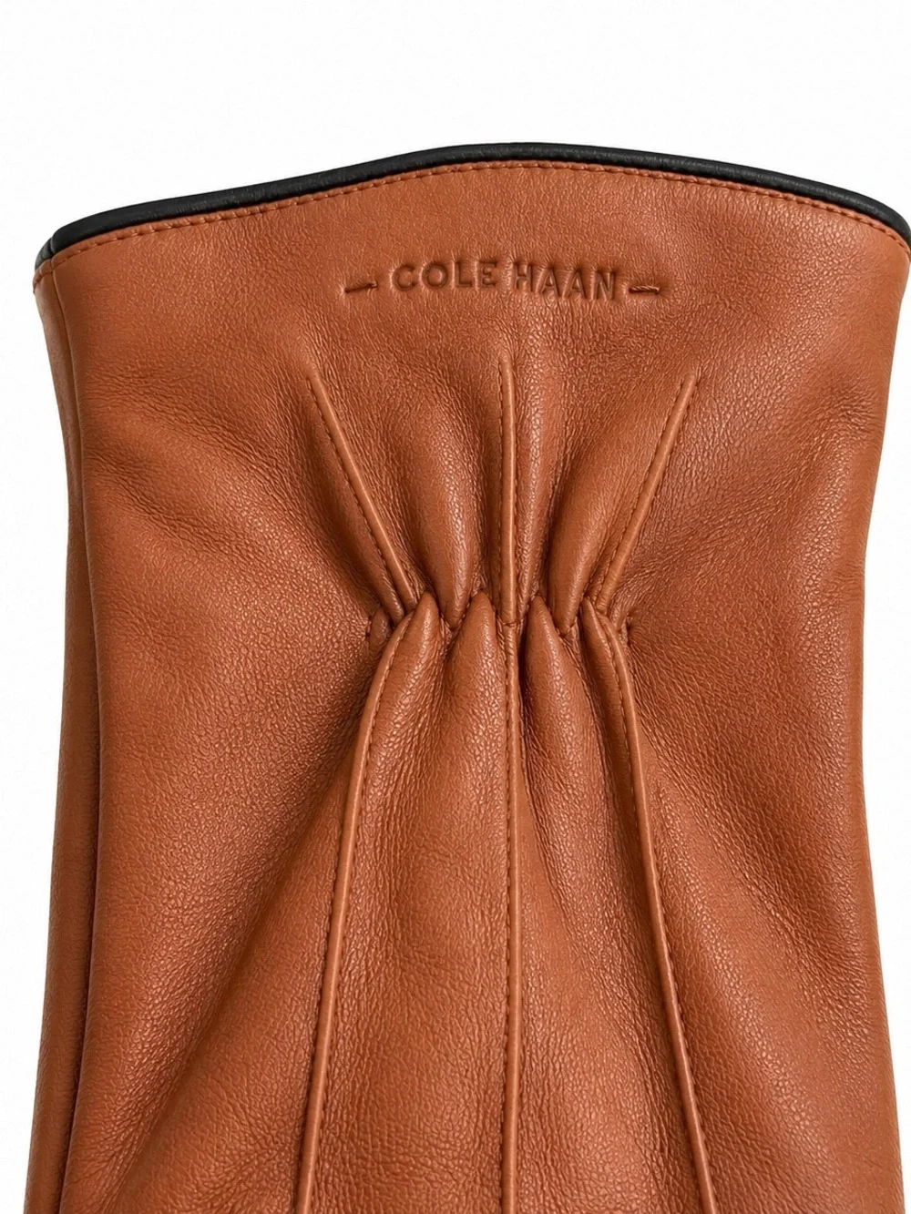 Cole Haan Women's Leather Gloves in Warm Tan